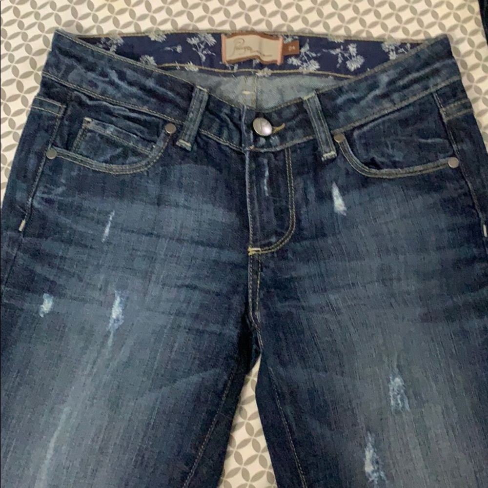 Paige denim skinny distressed jeans
